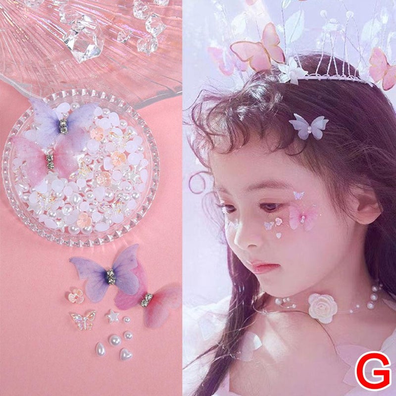 Facial makeup stickers, including face masks, children's bridal eye makeup, rhinestones, teardrops, pearls, butterflies, and stage makeup stickers.